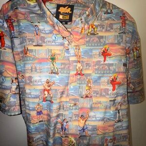 RSVLTS Street Fighter Graphic Shirt - Blue and Orange